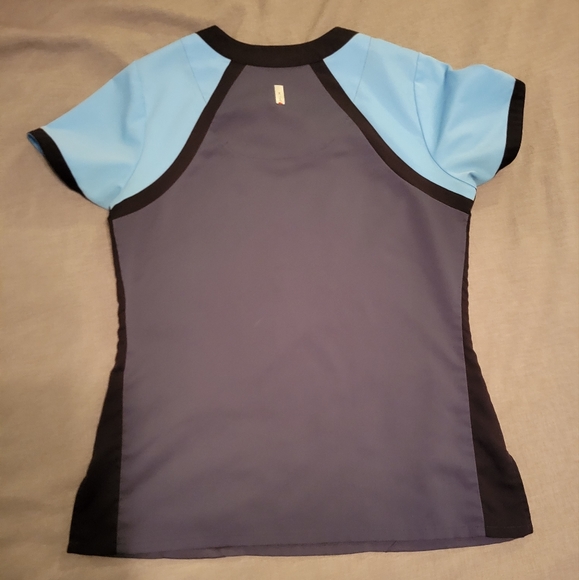 Grey/Light Blue/Black Grey's Anatomy Scrub Top - Picture 2 of 2